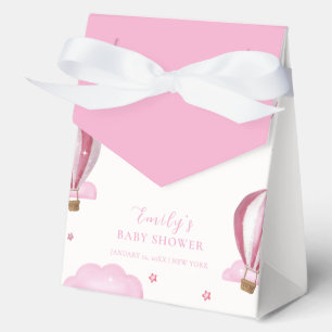 Rosa Elegante Hot Air Ballon Girl Baby Dusche Geschenkschachtel