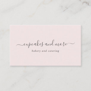 Rosa Elegante Minimalistische Visitenkarte