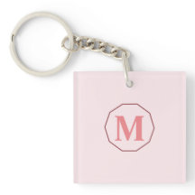 Rosa, elegantes Monogramm personalisiert