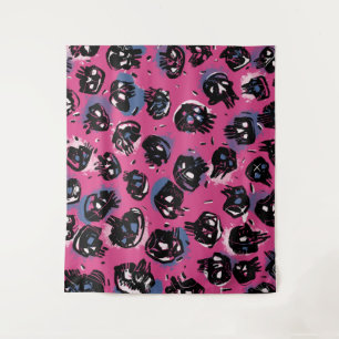 Rosa emo-Skulptur Wand an Wand Tapisserien Wandteppich