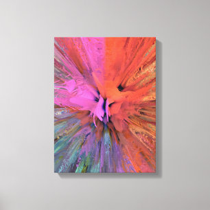 Rosa Energie Schmetterling Fraktal Kunst Leinwanddruck