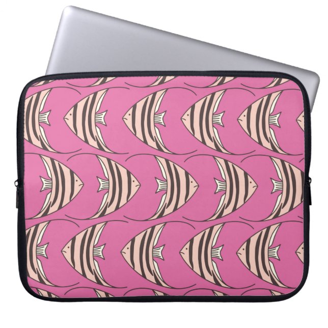 Rosa Engel Fisch Laptop-Sieb Laptopschutzhülle (Vorderseite)