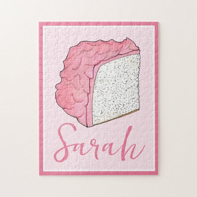 Rosa Engel Food Cake Slice Backen Personalisiert (Vertikal)
