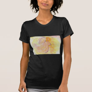 Rosa Engels-Aquarell-Malerei T-Shirt