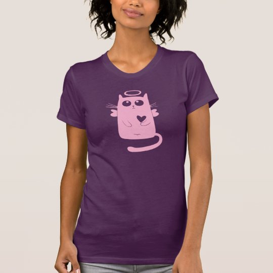 Rosa Engels-Katze T-Shirt