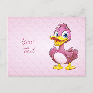 Rosa Enten Postkarte