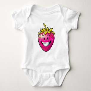 Rosa Erdbeere Baby Strampler