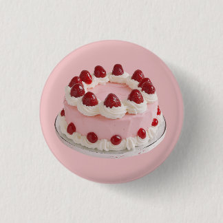 Rosa Erdbeere Celebration Cake Button