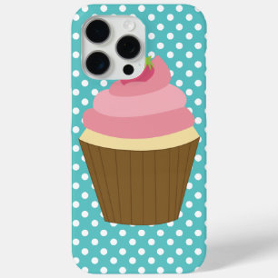 Rosa Erdbeere Cupcake Illustration iPhone 15 Pro Max Hülle