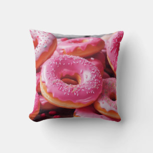 Rosa Erdbeere Donuts Kissen