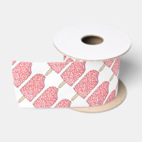 Rosa Erdbeere Ice Cream Eclair Popsicle Ribbon