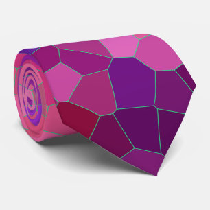 Rosa Erdbeere Mosaikmuster Krawatte
