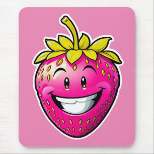 Rosa Erdbeere Mousepad