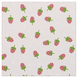 Rosa Erdbeere Niedliches Muster Kawaii Girl Stoff