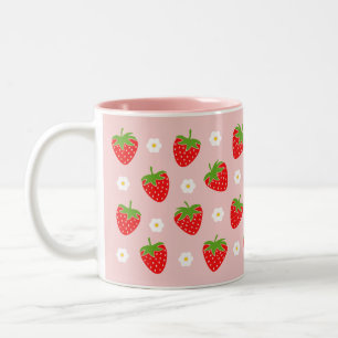 Rosa Erdbeere Tasse