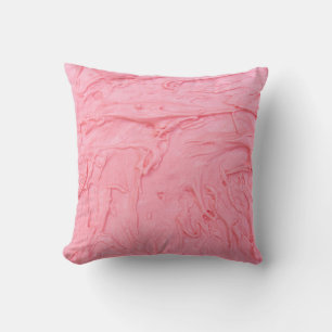 Rosa Erdbeereiscreme-Textur Kissen