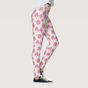 Rosa Erdbeeren Leggings