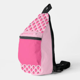 Rosa Erdbeeren, niedliche, maßgeschneiderte Mädche Crossbody Bag