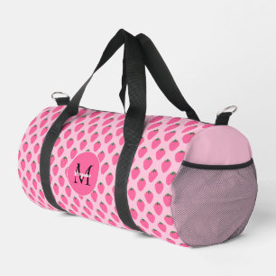 Rosa Erdbeeren, niedliche, maßgeschneiderte Mädche Duffle Bag
