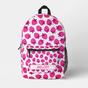 Rosa Erdbeerfeld Sommerfrucht erste Bedruckter Rucksack