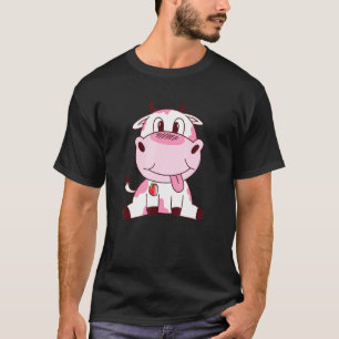 Rosa Erdbeerkuh Süße Kuh T-Shirt