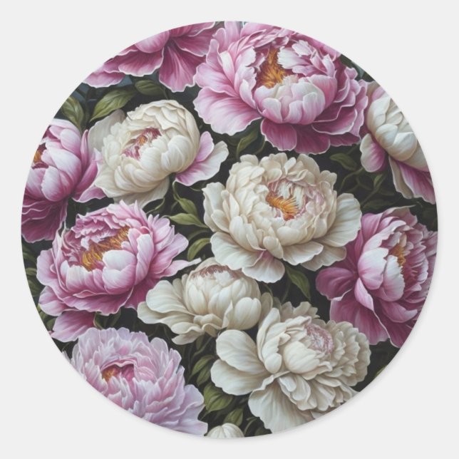 Rosa Erdnüsse Runder Aufkleber (Vorderseite)