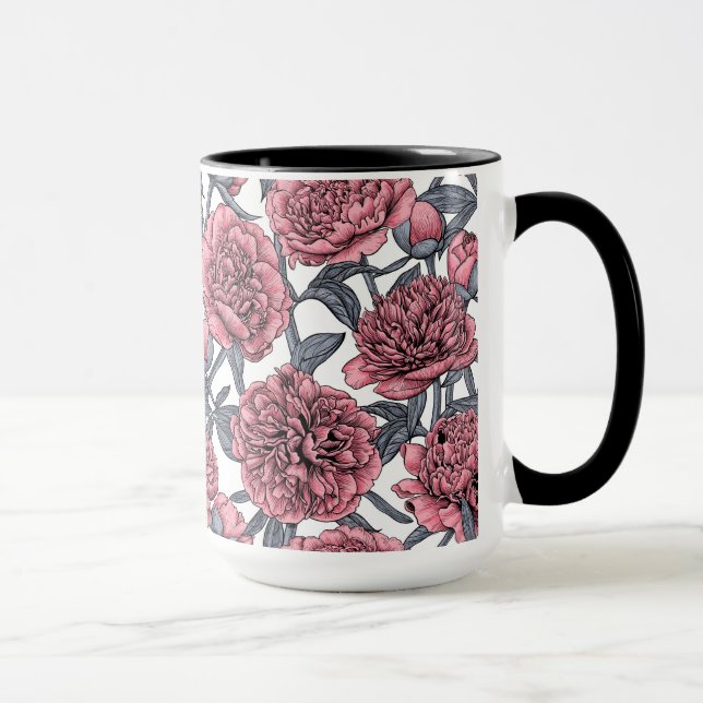Rosa Erdnussgarten Tasse (Rechts)