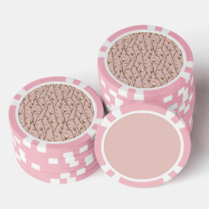 Rosa errötende Rosen Floral Pokerchips