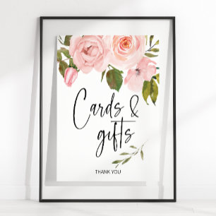 Rosa errötende Rosen Floralkarte & Geschenke Schil Poster