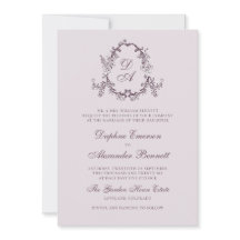 Rosa errötendes vintage-blumenmonogramm-Hochzeit