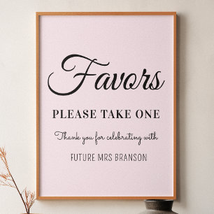 Rosa Errötungs-Geschenke Brautdusche  Poster