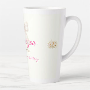 Rosa Errötungs-Schleifen-Prinzessin-Band Dankeschö Milchtasse