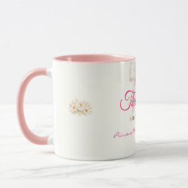 Rosa Errötungs-Schleifen-Prinzessin-Band Dankeschö Tasse