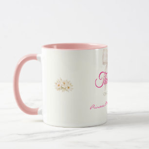 Rosa Errötungs-Schleifen-Prinzessin-Band Dankeschö Tasse