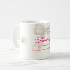 Rosa Errötungs-Schleifen-Prinzessinnen-Schleife Da Kaffeetasse