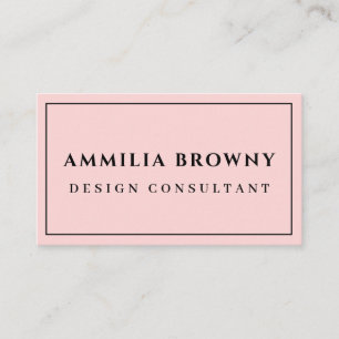 Rosa Errötungs-Typografie   Elegant Chic Feminin  Visitenkarte