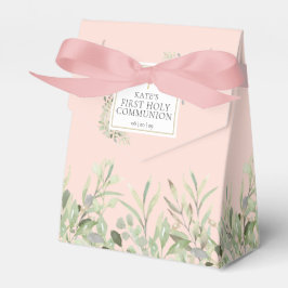 Rosa Erste Heilige Kommunion Elegante Landschaft Geschenkschachtel