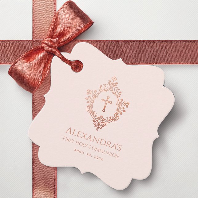 Rosa Erstkommune Girl Rose Wappen Geschenkanhänger (Von Creator hochgeladen)