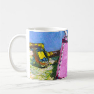 Rosa Etikett Kaffeetasse