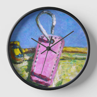 Rosa Etikett Uhr