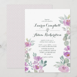 Rosa Eukalyptus Grüne Hochzeit Einladung