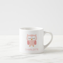 Rosa Eule niedliche Kinder Tasse