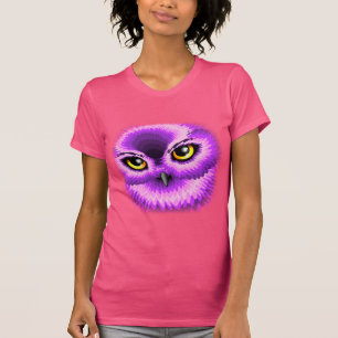 Rosa Eulen-Augen T-Shirt