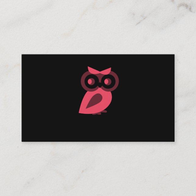 Rosa Eulen-Visitenkarten Visitenkarte (Vorderseite)