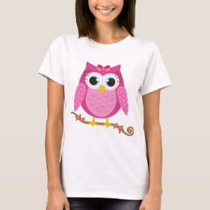 Rosa Eulenentwurf Geschenke T-Shirt
