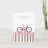 Rosa Fahrrad danken Ihnen