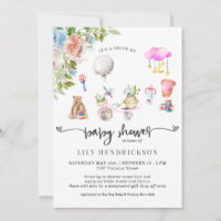 Rosa Fahrrad | Drive-By-Baby-Shower-Einladung