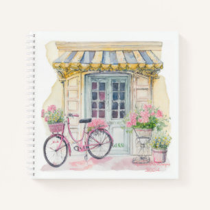 Rosa Fahrrad in Paris Bullet Journal Notizbuch
