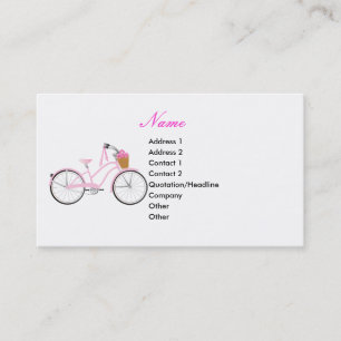 Rosa Fahrrad mit Ausläufern Visitenkarte