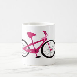Rosa Fahrrad mit rosa Schleife Kaffeetasse